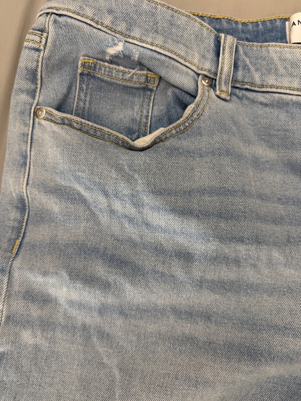 Lane Bryant Light Blue Denim Shorts with Button Front - Picture 3 of 7